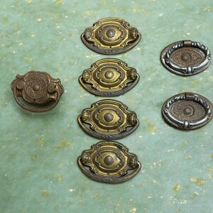 Small center-mount pulls, 3 styles, selling individually - antique furniture hardware