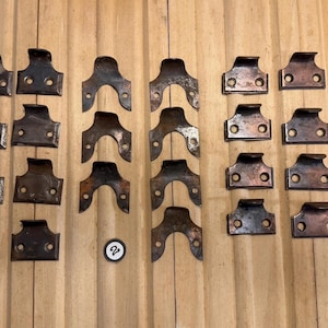 Finger-Pull Sash Lifts, selling as 3 groups - antique window hardware