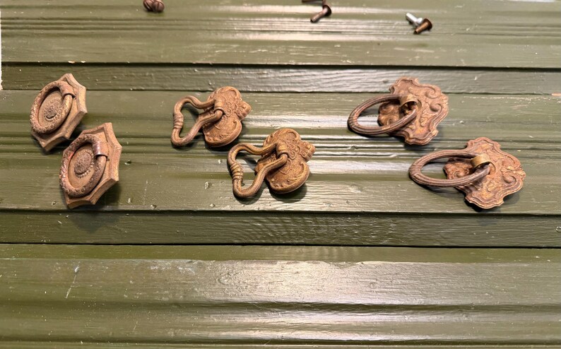 Ring Puls Pairs of Cabinet Ring Pulls, Steel, Selling in Twos - Antique Furniture ...