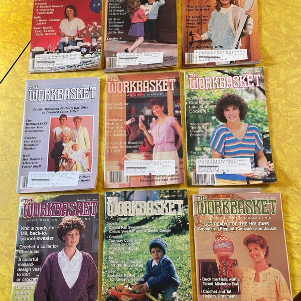 Workbasket Home Arts Magazines, 9 issues 1987