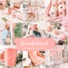 Lou & Marks Presets Wonderland Pink Lightroom Mobile Presets, Bright Photo Editing For Instagram Blogger, Pink Filter For Influencer 