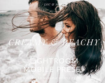 Creamy Beach Presets Mobile Lightroom Preset for Bright Portrait and Modern Wedding, Flat Lay for Modern Editing in Adobe Lightroom Mobile