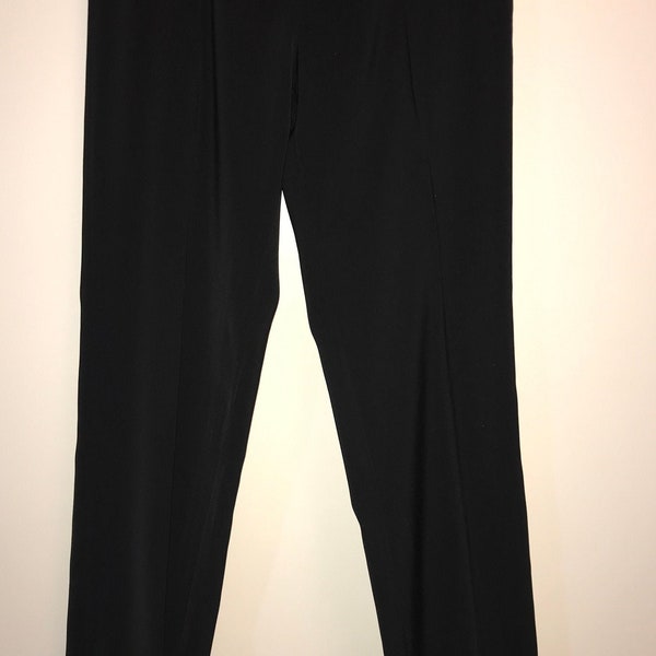 ALEXANDER McQUEEN Rare 90's Vintage Black Women Trousers with Pleats, side Zip, size 42 ita