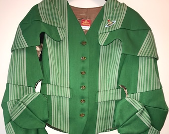 VIVIENNE WESTWOOD Armor jacket from F/W "Time Machine" Collection 1988 / '89 bright green comb wool size S