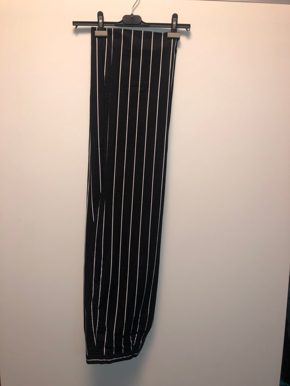 BALENCIAGA Black Striped Trousers in Pure Cotton,… - image 8