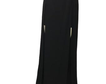 HUSSEIN CHALAYAN Black Splits Maxi Skirt size 42 ita #minimal #chalayan #margiela #commedesgarcons