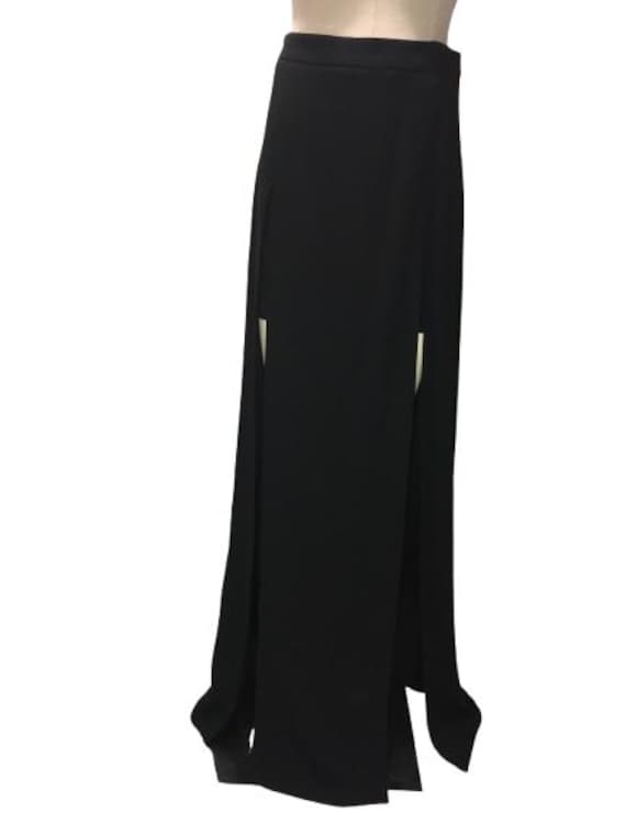 HUSSEIN CHALAYAN Black Splits Maxi Skirt size 42 ita #minimal #chalayan #margiela #commedesgarcons