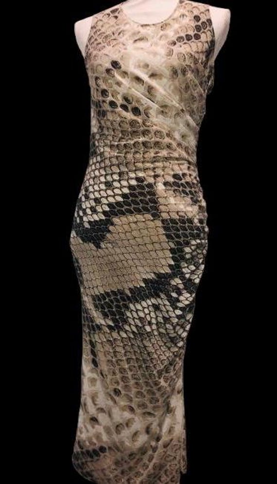 ROBERTO CAVALLI Early 2000's Python Printed Silk … - image 3