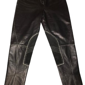 JEAN PAUL GAULTIER 1991 Black Leather Horsewoman Pants, size 44 Ita, sold on &quot;Galerie Rue Vivienne&quot; #rare #iconic #gaultier #musthave