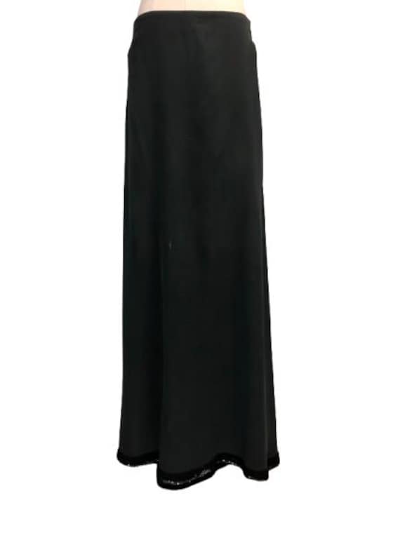 MARTIN MARGIELA S/S 1999 Lons Silk Skirt with Covered Metallic Silver Chain on Hem Size 42 ITA #MartinMargiela #rare #silk #90s #longskirt