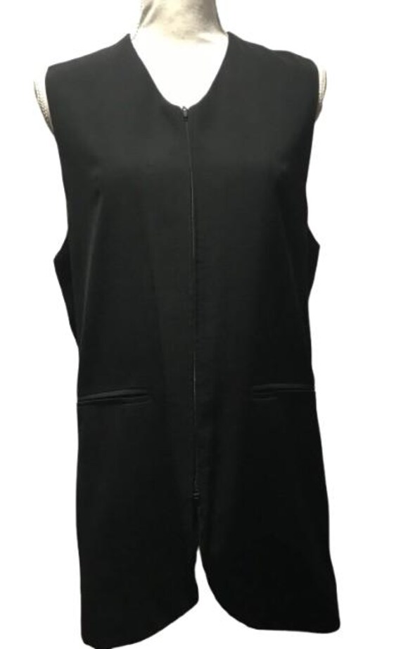 CALUGI E GIANNELLI Rare Men 90's Black Vest size 46 ITA #madeinitaly #rare #vintage #avantgarde #minimalism