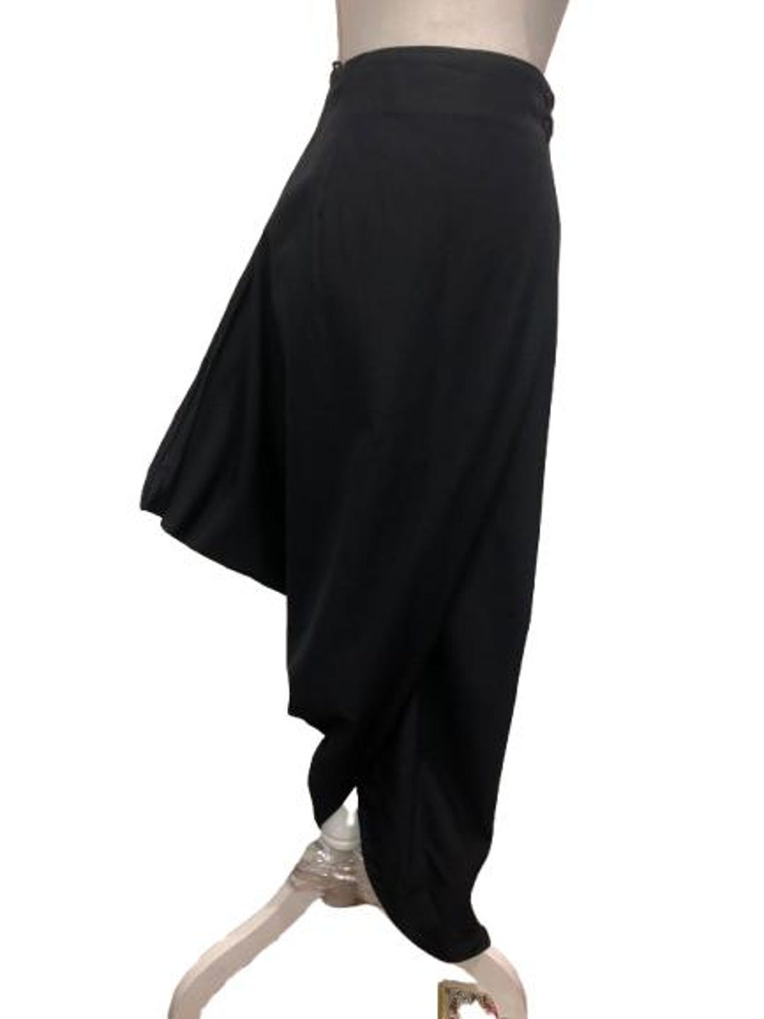 JOHN GALLIANO Fall 1987/88 Rare Iconic Long Asymmetric Gray Skirt