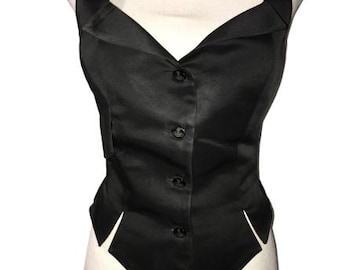 VIVIENNE WESTWOOD 90's Black Top /Vest from 90's #viviennewestwood #rare #vintage #top #90's #vest #buttonsup
