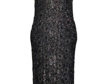 ALEXANDER McQUEEN 1996 "DANTE" Collection Full Hand - Made Embroidery Lace Dress Size 42 ITA with Open Shoulder and Slit #alexandermcqueen
