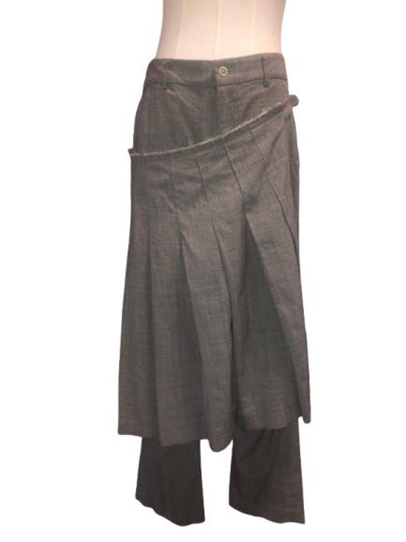 COMME des GARÇONS F/W 2014 Gray Wool Trousers with Detachable Kilt Size M #commedesgarcons #raikawakubo #avantgarde #rare #japan