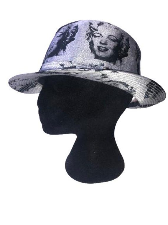PHILIP TREACY Hat from "Andy Warhol's Portraits Marilyn Monroe Print Siver / Gray #philiptreacy #hat #accessories #rare #marilyn