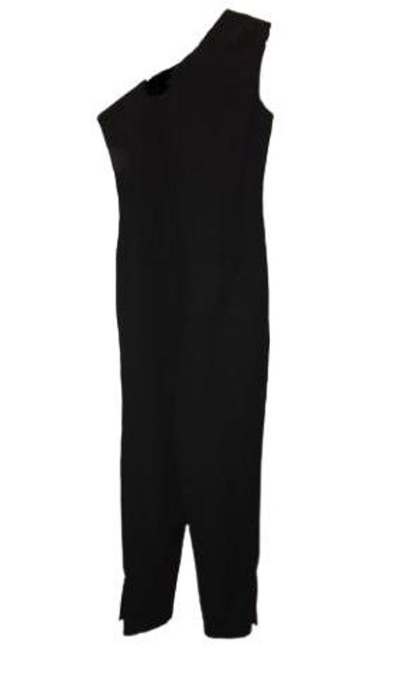 JEAN PAUL GAULTIER Rare Black Wool Jumpsuit from 1990 S/S Collection size 40 ita, side and legs ends zips.