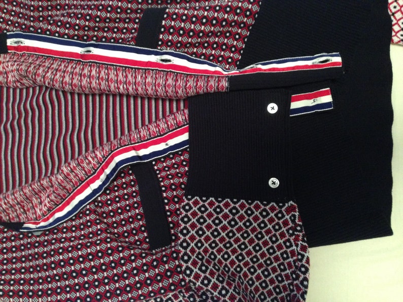 THOM BROWNE for Brooks Brother Black Fleece N.Y Rare Item cardigan in pure cotton,4 patterns,buttons also on the sleeves #THOMBROWNE