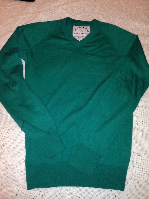 MARC Jacobs soft sweater in emerald green cashmere