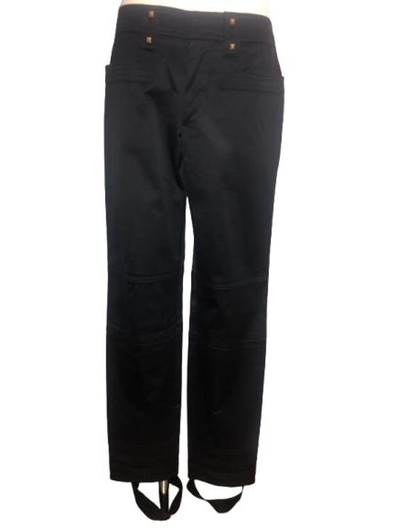 GUCCI (by Tom Ford) S/S 2003 BlacK Cotton Embellished Trousers with Ankle Belts and Golden Studs Size 42 ITA #Gucci #TomFord #Rare
