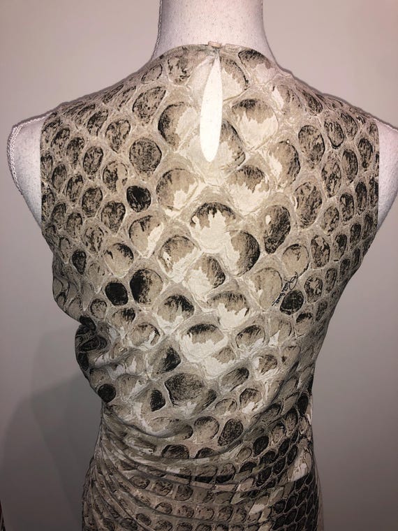 ROBERTO CAVALLI Early 2000's Python Printed Silk … - image 8