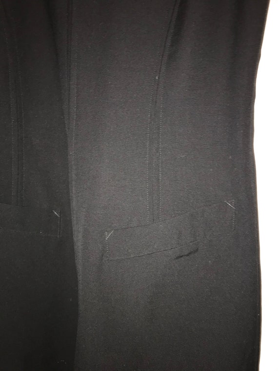Combinaison (jumpsuit) En Laine Noire Jean Paul Gaultier 1990 - Épaule Dénudée - Taille 40 - Occasion Très Bon état
