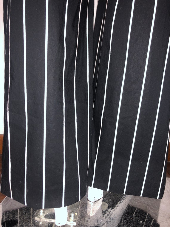 BALENCIAGA Black Striped Trousers in Pure Cotton,… - image 9