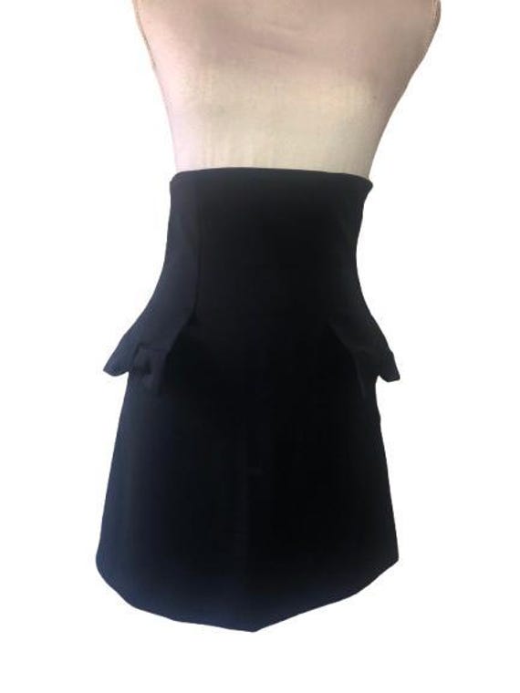 GIVENCHY Couture by John Galliano F/W 1996 Black Embellished High Waisted Skirt Size 36 FR #Givenchy #Couture #JohnGalliano #1996 #rare