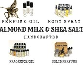 Almond Milk Shea Salt Perfume Body Spray Mist Room Linen Spray Fragrance Oil Solid Perfume Cologne Beard Oil Balm Scent