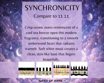 SINCRONICIDAD - Aceite perfumado, spray corporal, aceite corporal, aroma fresco y limpio de ámbar, madera ozónica y almizcle blanco para primavera y verano (11/11).