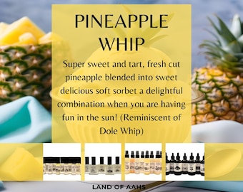 PINEAPPLE WHIP - Perfume Oil, Body Spray, Body Oil, Sweet Sorbet Fruity Tropical Fun Fresh Foodie Gourmand Scent