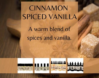 CINNAMON SPICED VANILLA - Perfume Oil, Body Spray, Body Oil  Bakery Dessert Scent