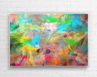 Modern painting on canvas "Color II" for the bedroom and living room