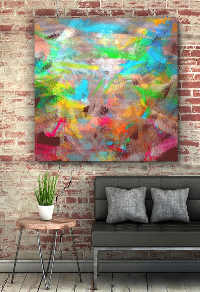 Modern painting on canvas Color II for the Bedroom and Living Room image 2