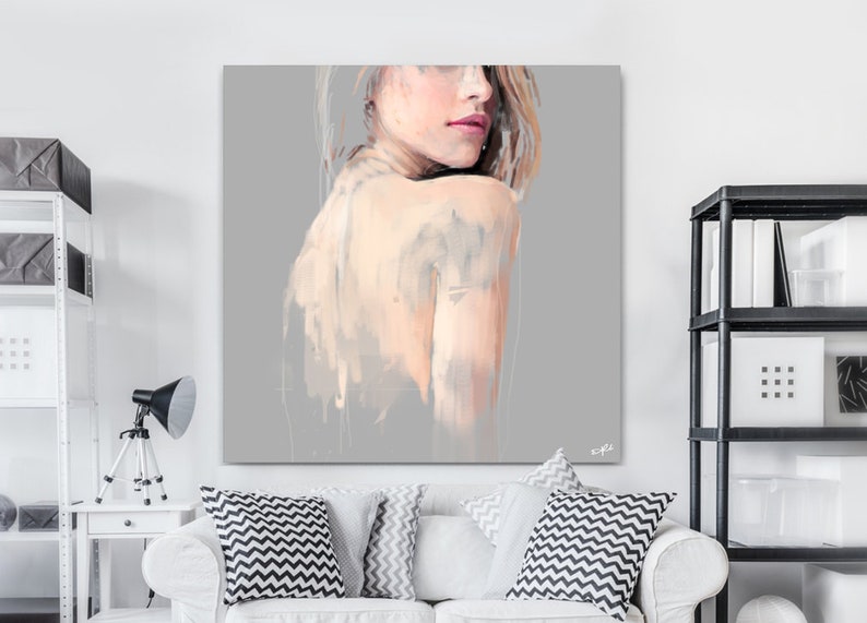 Modern painting on canvas NieWiem for the bedroom and living room image 1