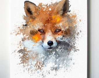 Modern canvas painting "Fox" for the living room or children's room