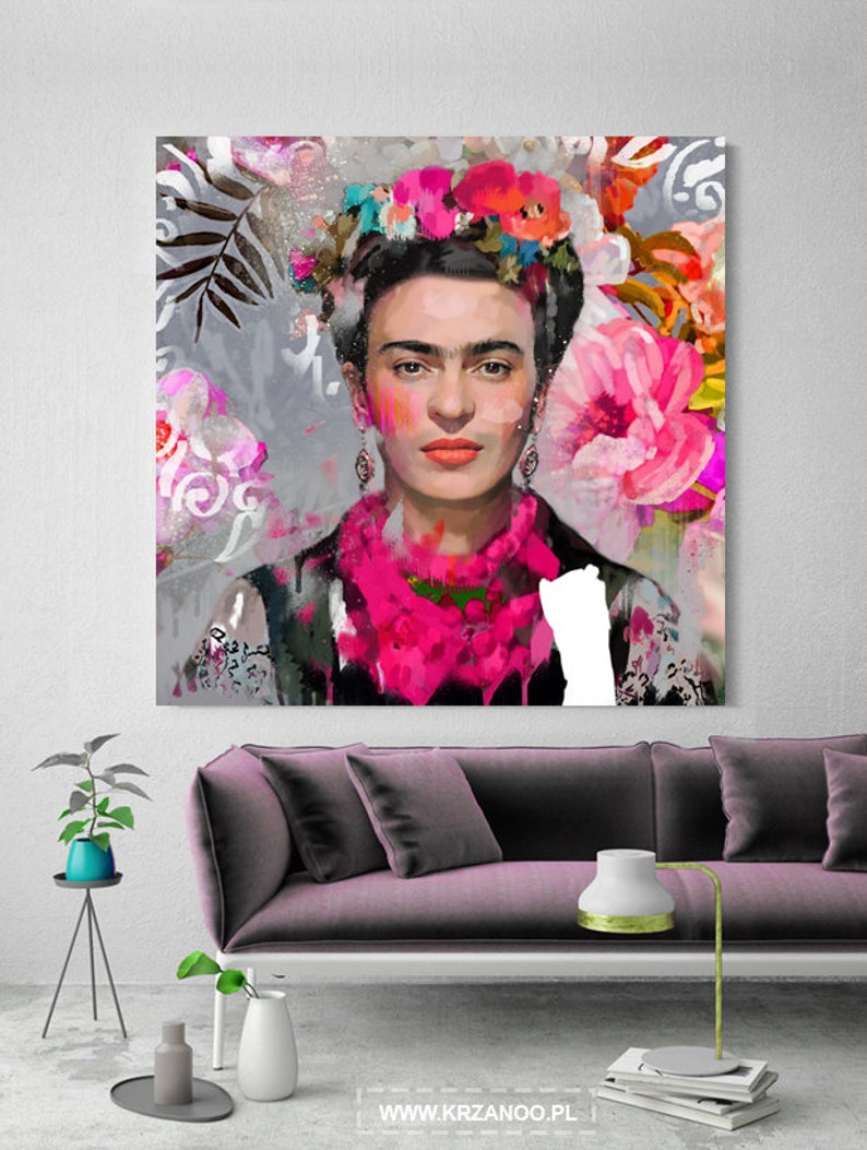 Peinture moderne sur toile Frida pour la chambre et le salon image 6