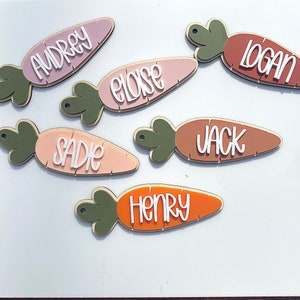 Karotte Tag, Osterkorb Tags, Hase Tags, Namen Tags, Ostern Korb, Benutzerdefinierte Namen Tags, Ostern Dekor, Ostergeschenke, Kinder Ostern