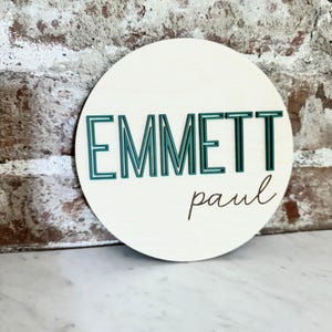 Custom 3D Wood Nursery Name Sign: Boho Baby Room Decor