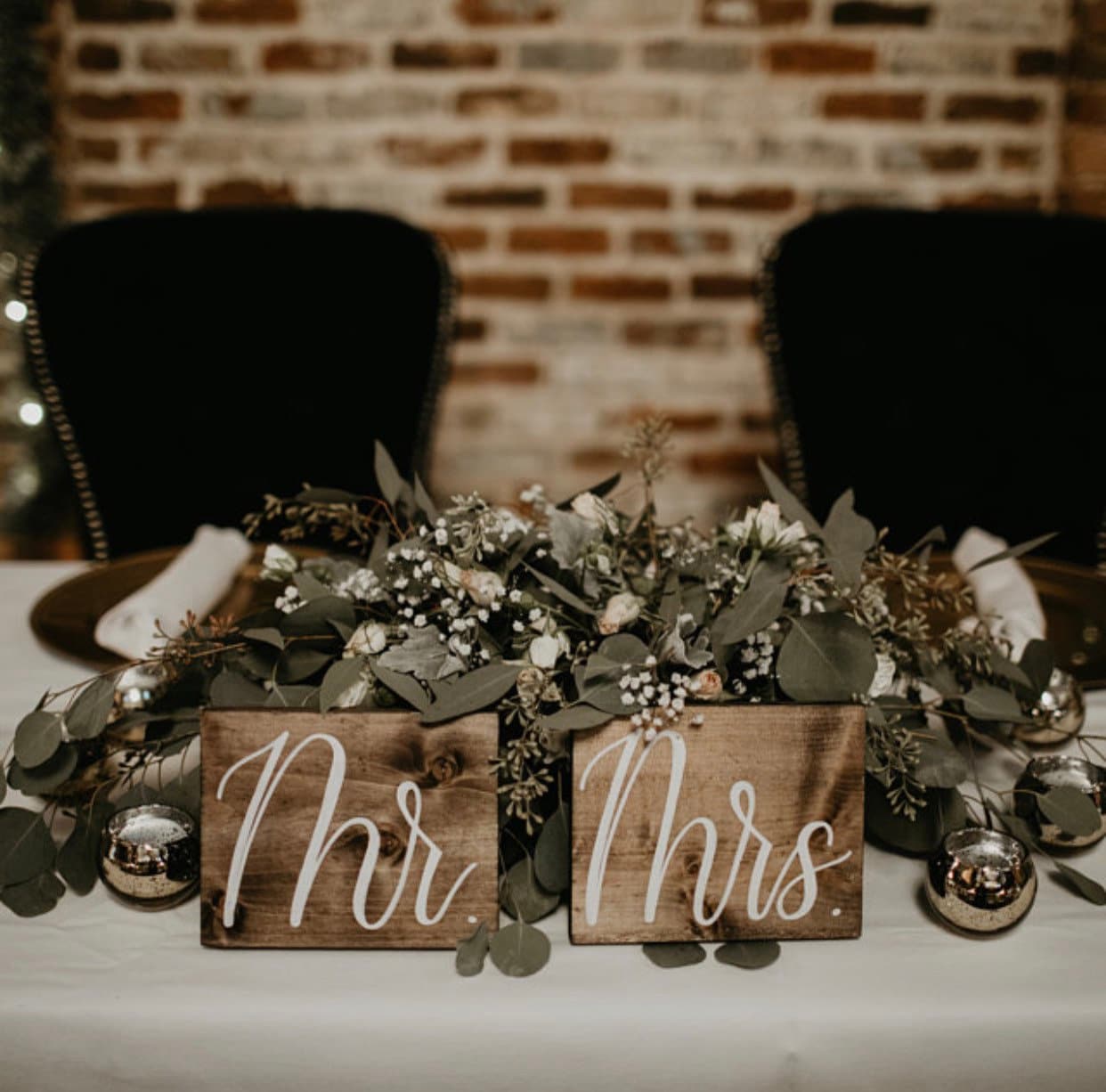 Mr And Mrs Sweetheart Table Signs Wooden Wedding Signs Etsy