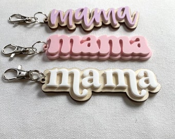 Llavero de mamá, regalo del día de la madre, etiqueta para bolso, etiqueta para mochila, etiqueta para bolso de pañales, regalo para mamá, dije para mamá, etiqueta para bolso, llavero para bolso