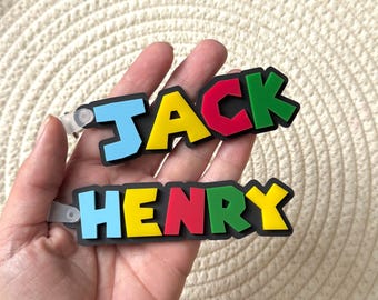 Gepersonaliseerde retro gamernaam sleutelhanger | Aangepast label voor gaming-rugzak | Naamsleutelhanger van acryl | Gamercadeau voor kinderen