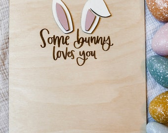 Baby's First Easter, Easter Decor, DIY Decor, Footprint Keepsake, Footprints for Baby, Some Bunny Loves You