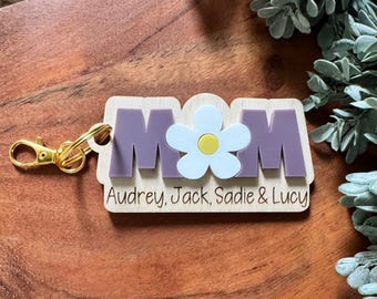 Mama Schlüsselanhänger, Mama Schlüsselanhänger, Geschenk für Mama, benutzerdefinierte Schlüsselanhänger, Muttertagsgeschenk, benutzerdefinierte Geschenke für Mama, Schlüsselanhänger