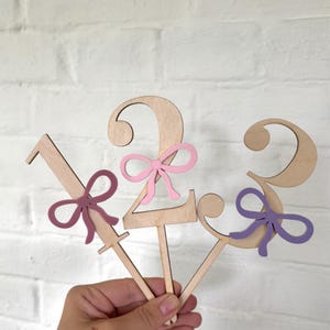 Personalized Bow One cake topper- Smash cake First Birthday Coquette Bow Baby girl topper- Pink Bow Girls first birthday photo prop