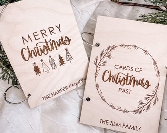 Cards of Christmas Past, Greeting Card Keeper, Card Album, Card Album, Wooden, Custom Card Holder, Keepsake, Album for Cards, Variations