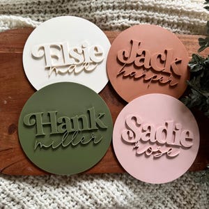 Custom 3D Baby Name Sign: Vibrant Two-Tone or Monochromatic, Hospital Name Sign for Birth Announcement, Baby Name Sign, Newborn Announcement