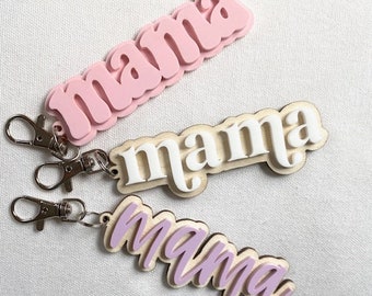 Mama keychain, Mother's Day Gift, Purse Tag, Backpack Tag, Diaper Bag Tag, Mom Gift, Mom Charm, Bag Tag, Bag Keychain