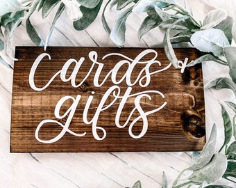 Cards And Gifts Sign, Wood Wedding Sign, Rustic Wedding Sign, Card Table Sign, Gift Table Sign, Custom Wedding Signs