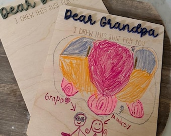 Personalized Kids Drawing Sign, Father's Day Gift